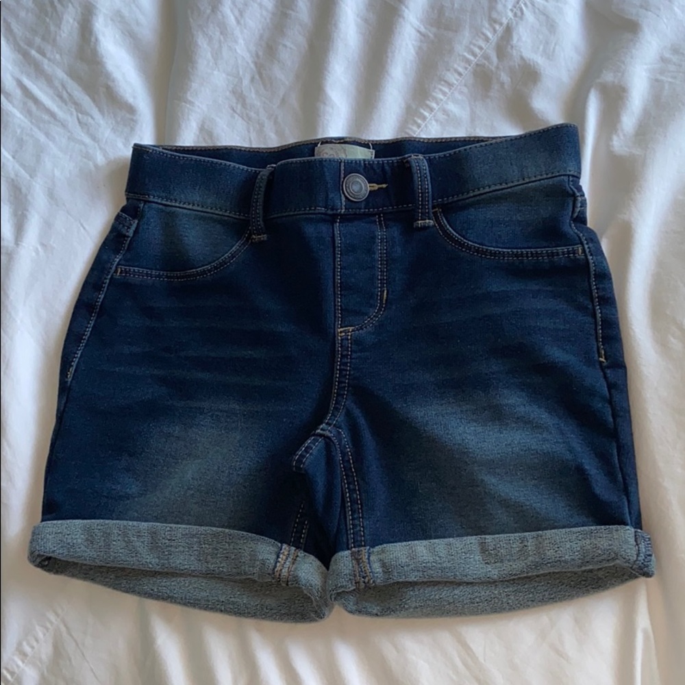 Girls mid length jegging shorts